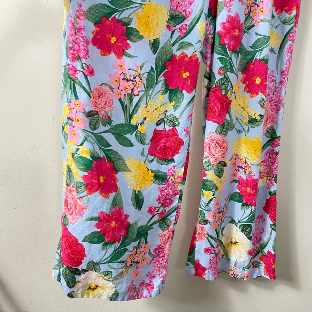 NEW Old Navy Multifloral Tie-Shoulder Cropped Twist-Front Smocked Jumpsuit - M - Picture 12 of 16
